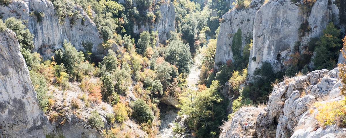 Gorge de l'Oppedette im Oktober