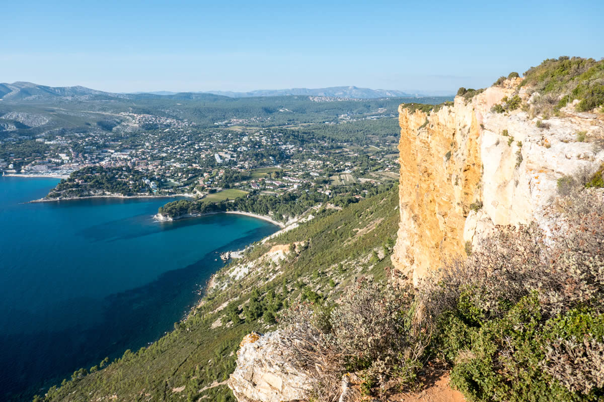 Blick auf Cassis vom Cap Canaille