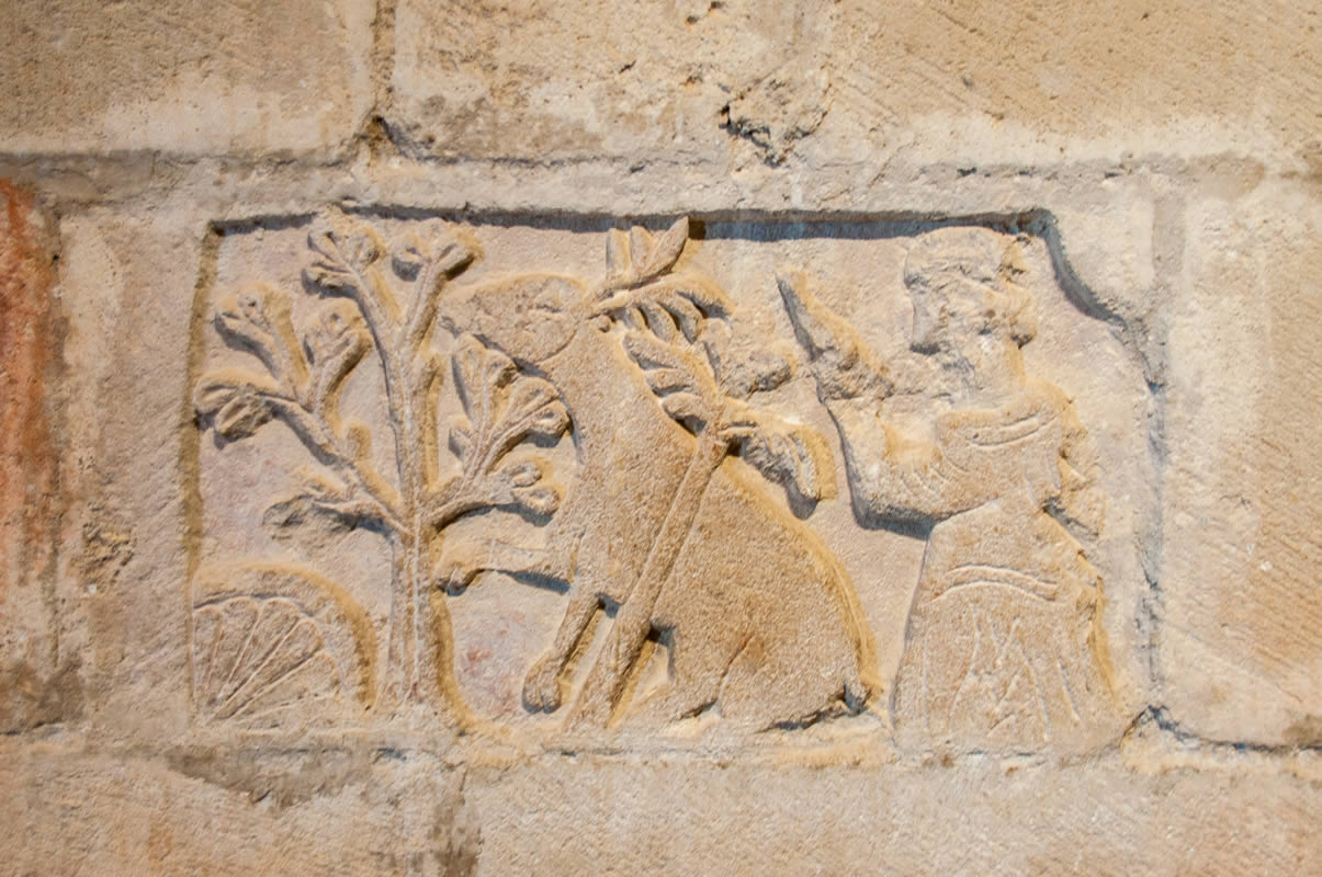 Relief mit biblischer Szene