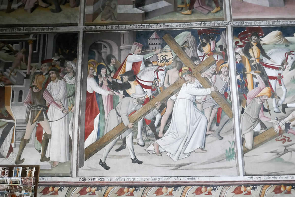 Wandbild Jesus trägt das Kreuz