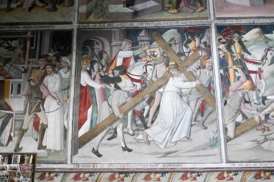 Wandbild Jesus trägt das Kreuz